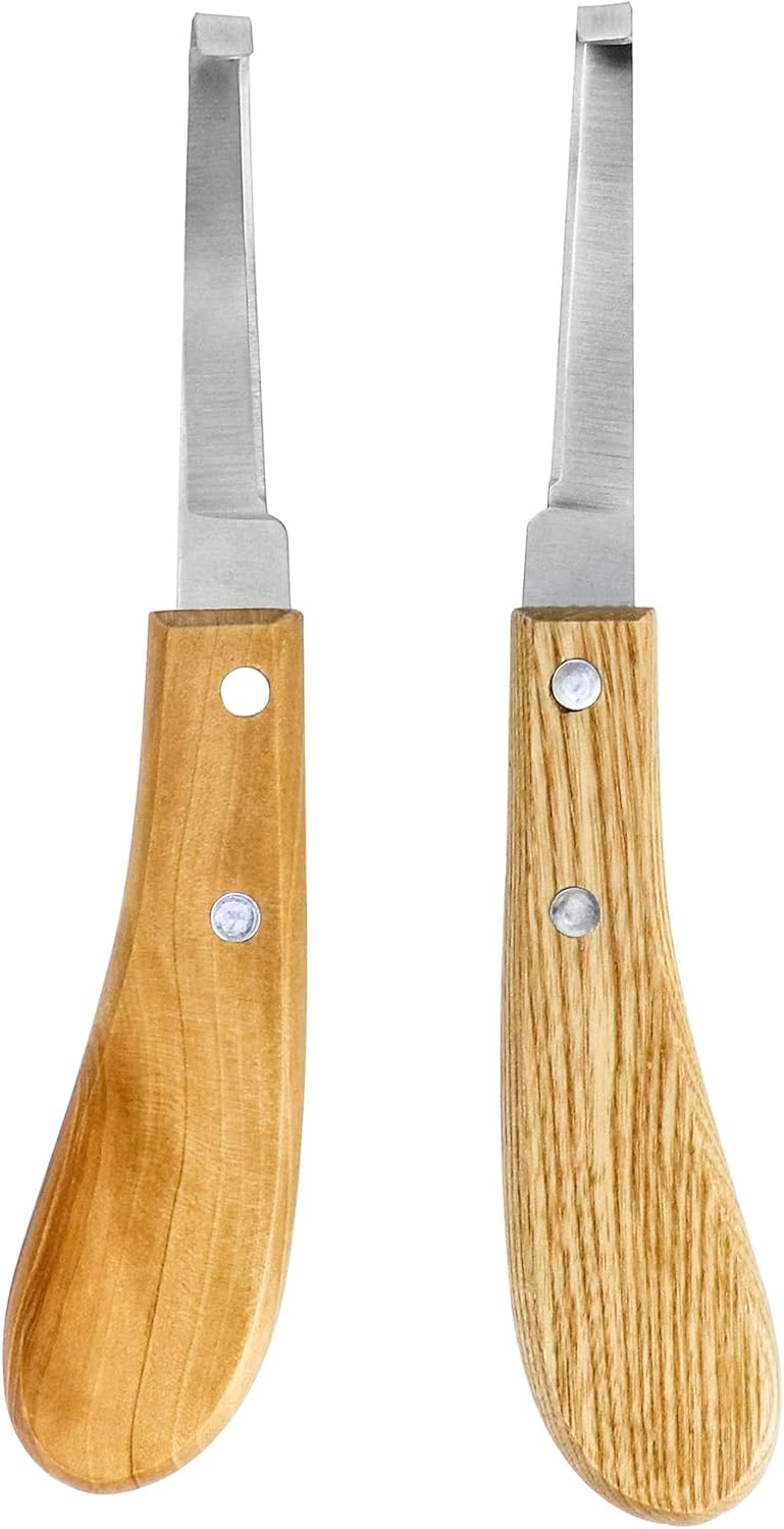 QWORK Hoof Cutter Set, Left and Right Hand Shaped, Stainless Steel - Image 1